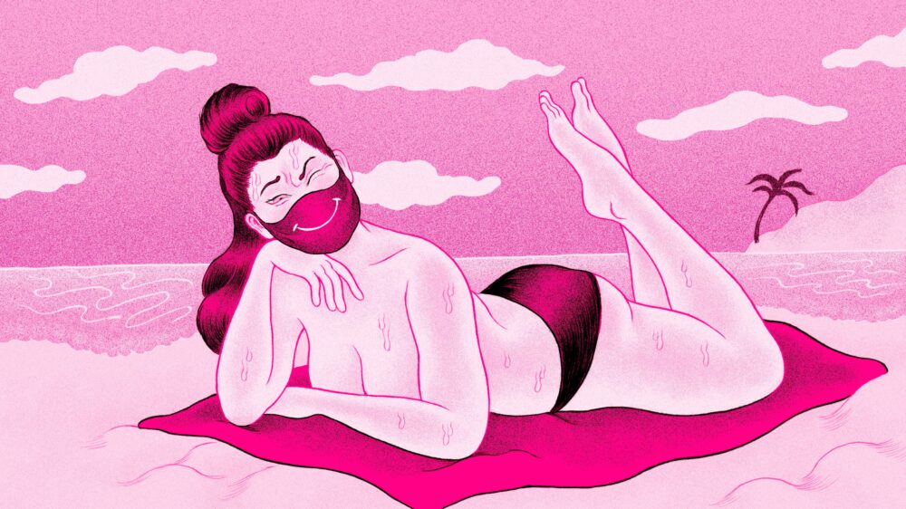 5. Topless con mascarilla